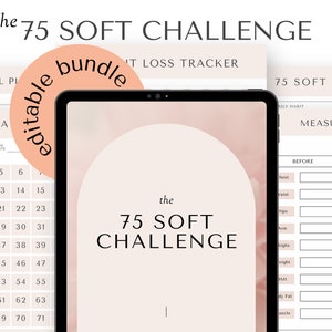 EDITABLE 75 Soft Challenge Tracker Bundle