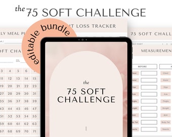 EDITABLE 75 Soft Challenge Tracker Bundle