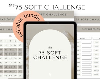 EDITABLE 75 Soft Challenge Tracker Bundle