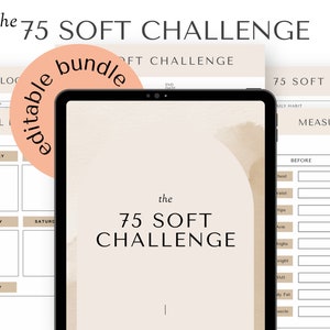 EDITABLE 75 Soft Challenge Tracker Bundle - Etsy