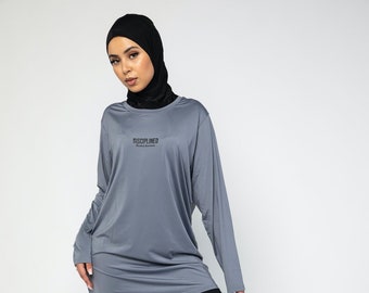 Modest Activewear Top - CORE CHARCOAL