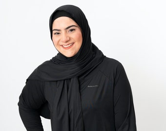 Active/Swimming Hijab - Discrete Black