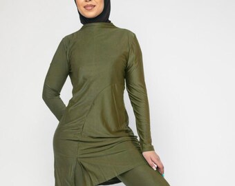 Tropical Green - Modest Swimsuit