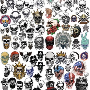 Skull Svg Bundle - Set Skull Svg Design Bundle - SVG Cdr PNG Ai Files For Cutting Machines - For Cricut - Digital Files - Vector Clip Art7