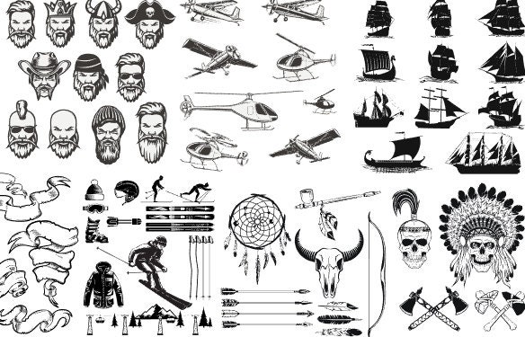 Svg Bundle - Set Svg Design Bundle - SVG Cdr PNG Ai Files for Cutting ...