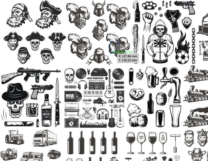 Svg Bundle - Set Svg Design Bundle - SVG Cdr PNG Ai Files for Cutting ...