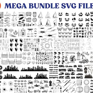 Svg Mega Bundle - Set Svg Design Bundle - Cdr PNG Ai Files For Cutting Machines - For Cricut - Digital Files - Vector Clip Art 201