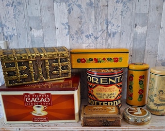 Colección de latas Orenta Verkade Tjoklat, etc.