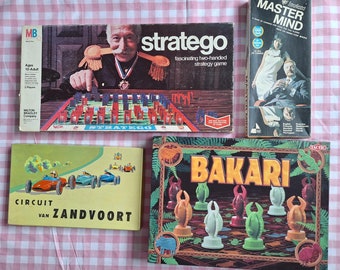 Vintage games Mastermind Stratego Bakari and Circuit van Zandvoort