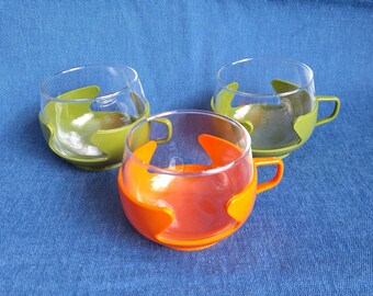 3 retro/vintage tea glasses from Persil