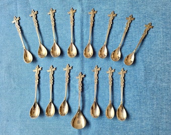 6 silver-plated Dragonfly spoons and/or sugar scoop