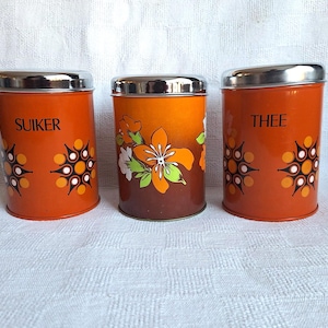 Brabantia Tea and Sugar Tin + Retro Mywatt Tin
