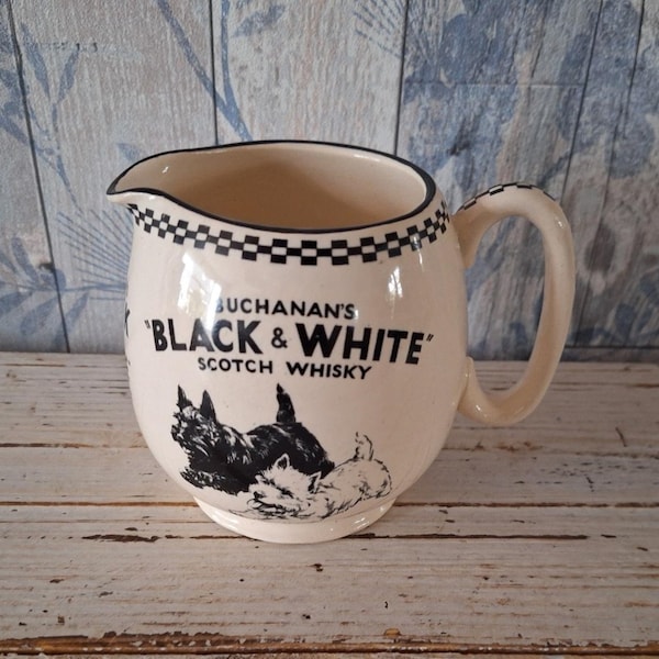 Buchanan's Black & White Whisky kan jug waterjug