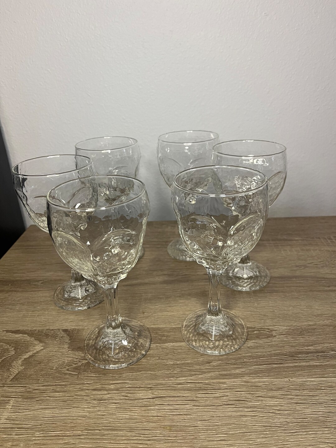 Libbey Chivalry Clear Glass Wine Goblets Glasses 6.25 Tall Set of 6 Etsy