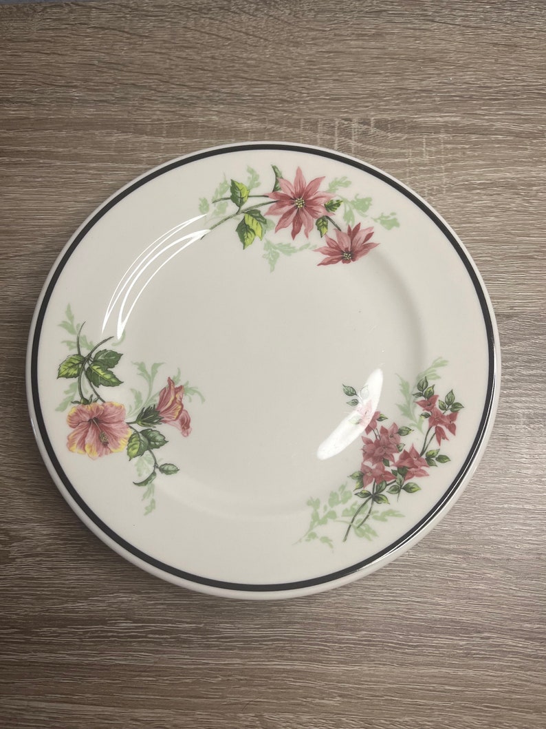 Vintage Syracuse Restaurant China Dinner Plate South Flora Hibiscus