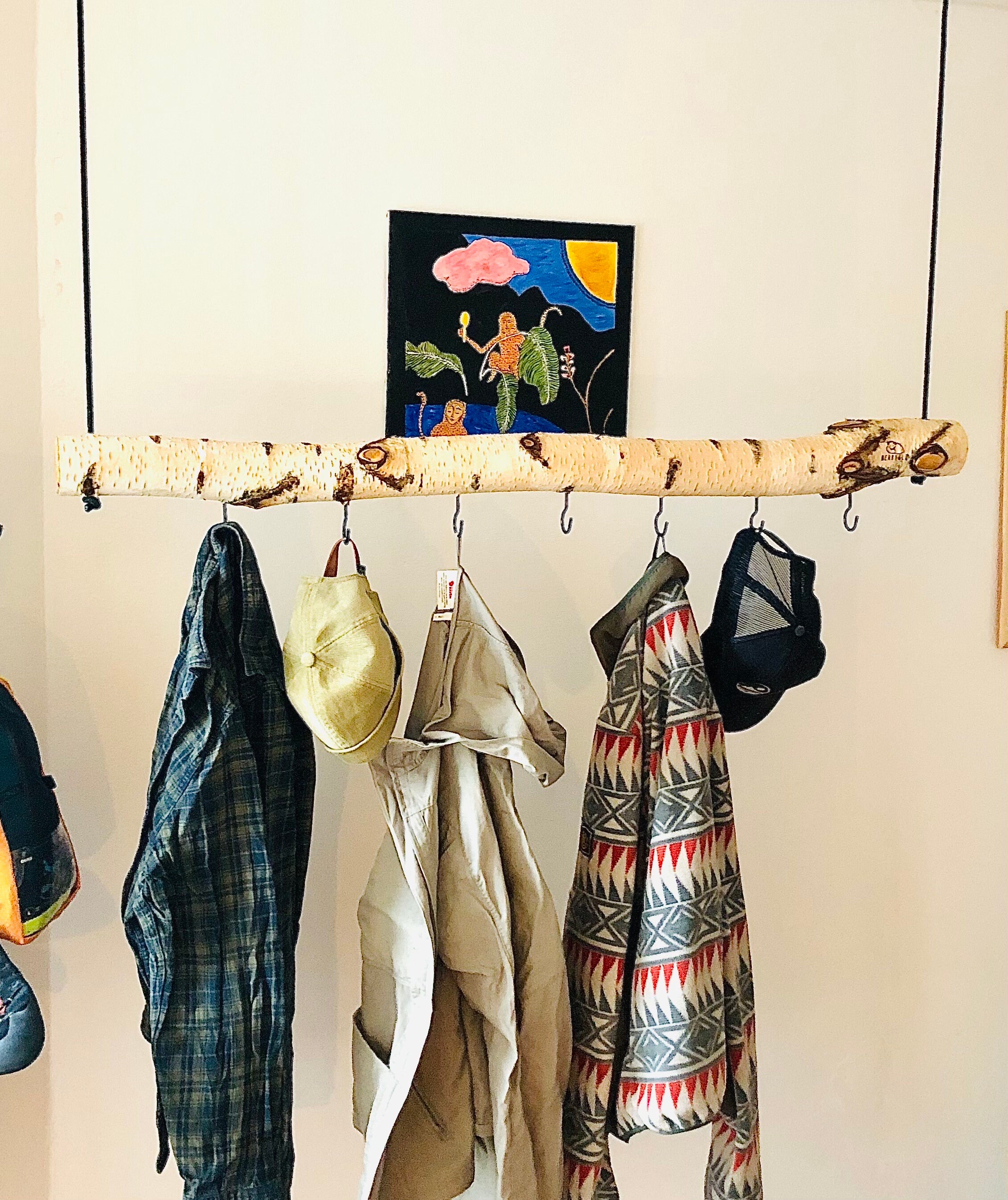 Hanging Wardrobe Birch Clothes Rail Birch Branch Birch Wardrobe Hanging ...