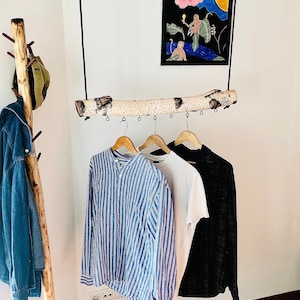 Hanging Wardrobe Birch - Clothes Rail - Birch Branch Birch Wardrobe ...