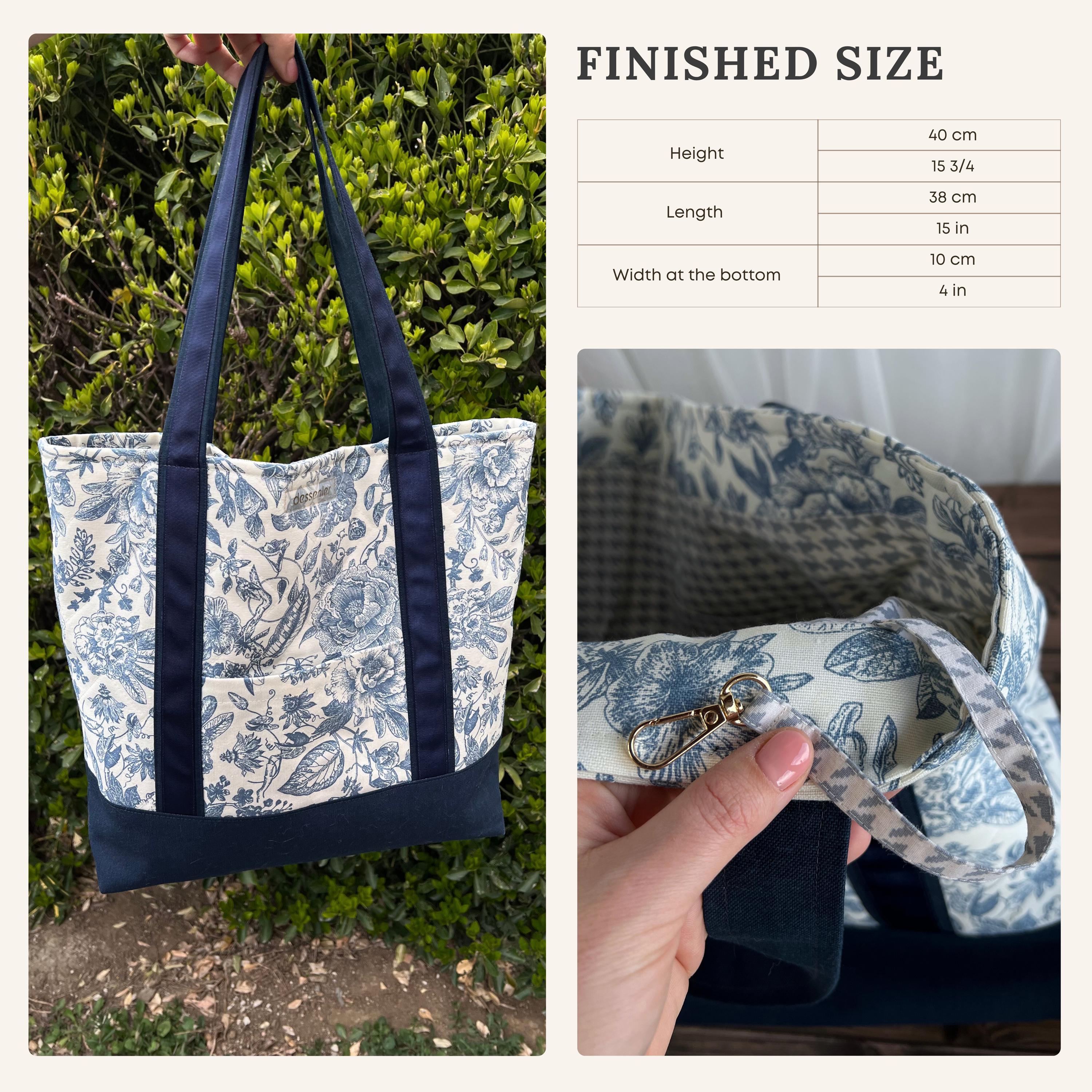 Quilted Tote Bag PDF Sewing Pattern With Beginner-friendly Tutorial ...