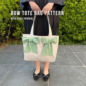 Lily Everyday Tote Bag PDF Pattern Medium Size with Pocket & Key Leash | Beginner-Friendly Pattern + Video Tutorial