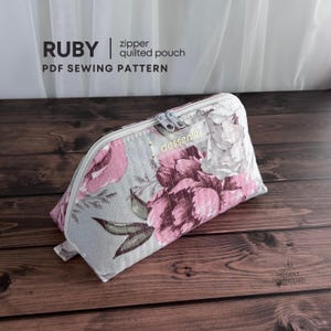 Patron de couture pochette rubis | Organiseur de maquillage PDF | Trousse de maquillage en 3 tailles | Trousse à maquillage DIY | Idée cadeau fait main | Adapté aux débutants
