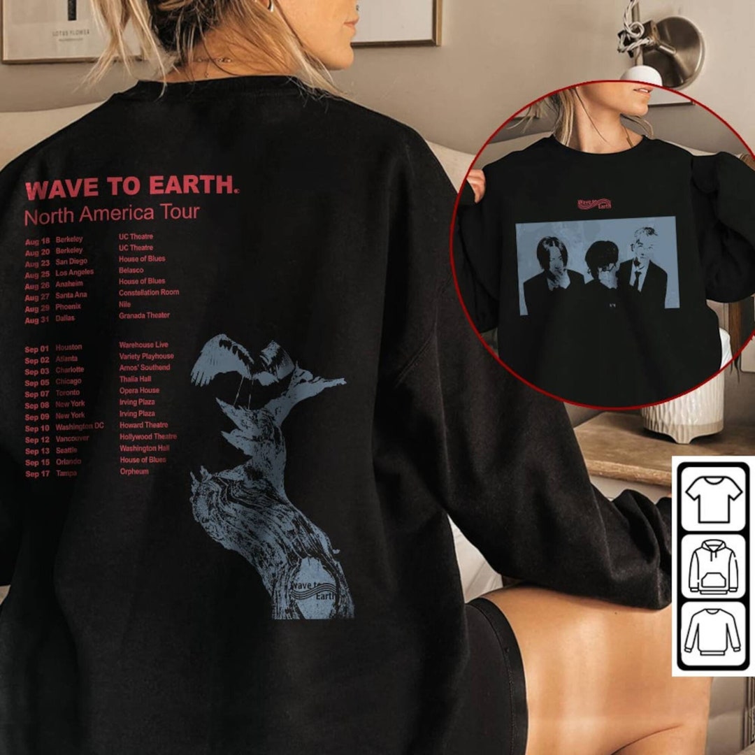 Wave to Earth Kpop Merch, W2e Indie Band North America Tour 2023 Tee V5 ...