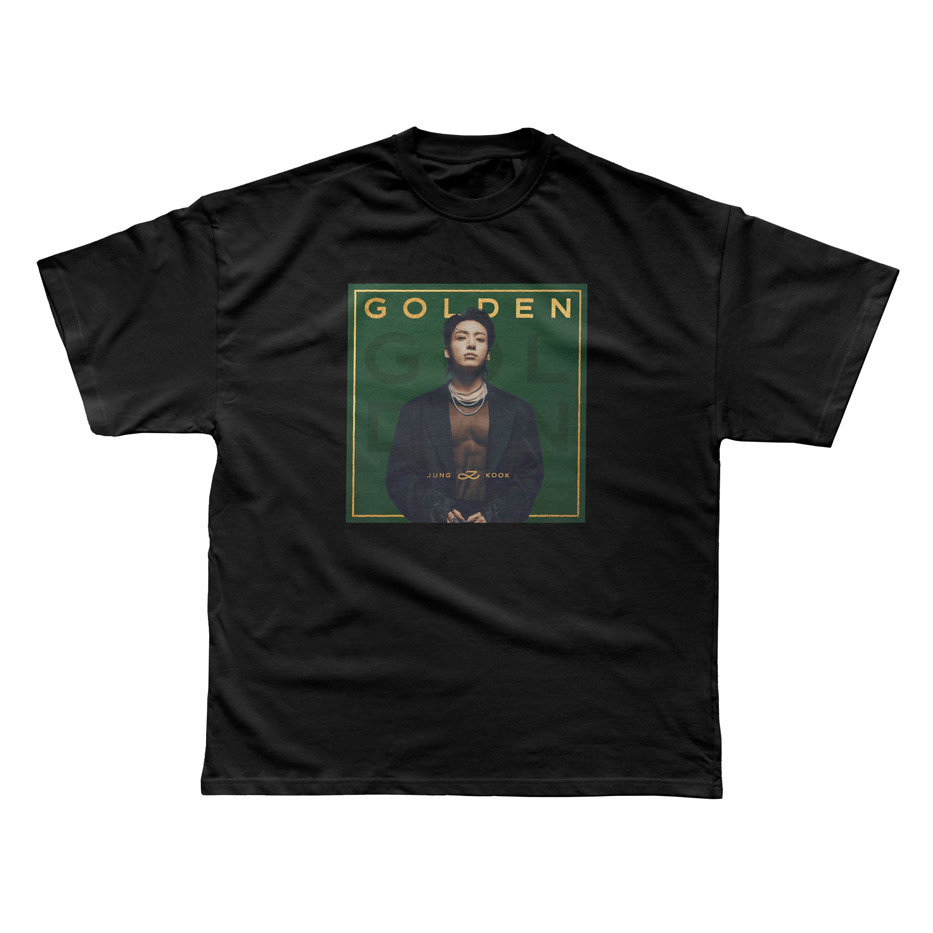 BTS JUNG KOOK GOLDEN Tシャツ Mサイズ BTS Jungkook Kpop Shirt, Golden Album, Jung Kook JK T-shirt