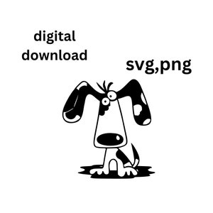 Dog Cartoon SVG  Cricut ,Silhouette,nstant Download, Funny Dog SVG,Adorable Dog ,Cartoon ,Graphic SVG Crafting