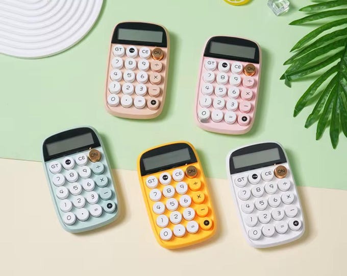 Ajbudgeting kawaii stationery calculator – cute & aesthetic for budgeting and cash counting!
