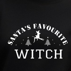 Santa's favourite witch, goth, alternative fashion, witchcore , gothic, christmas jumper sweater xmas gift black image 1