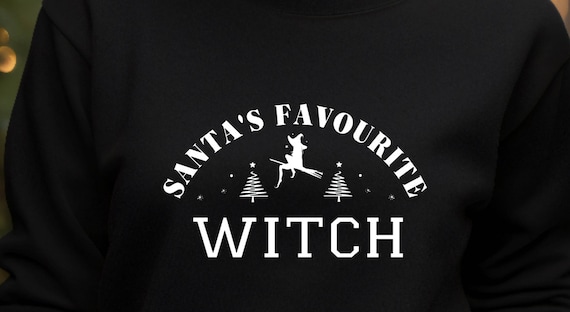 Santa's favourite witch, goth, alternative fashion, witchcore , gothic, christmas jumper sweater xmas gift black