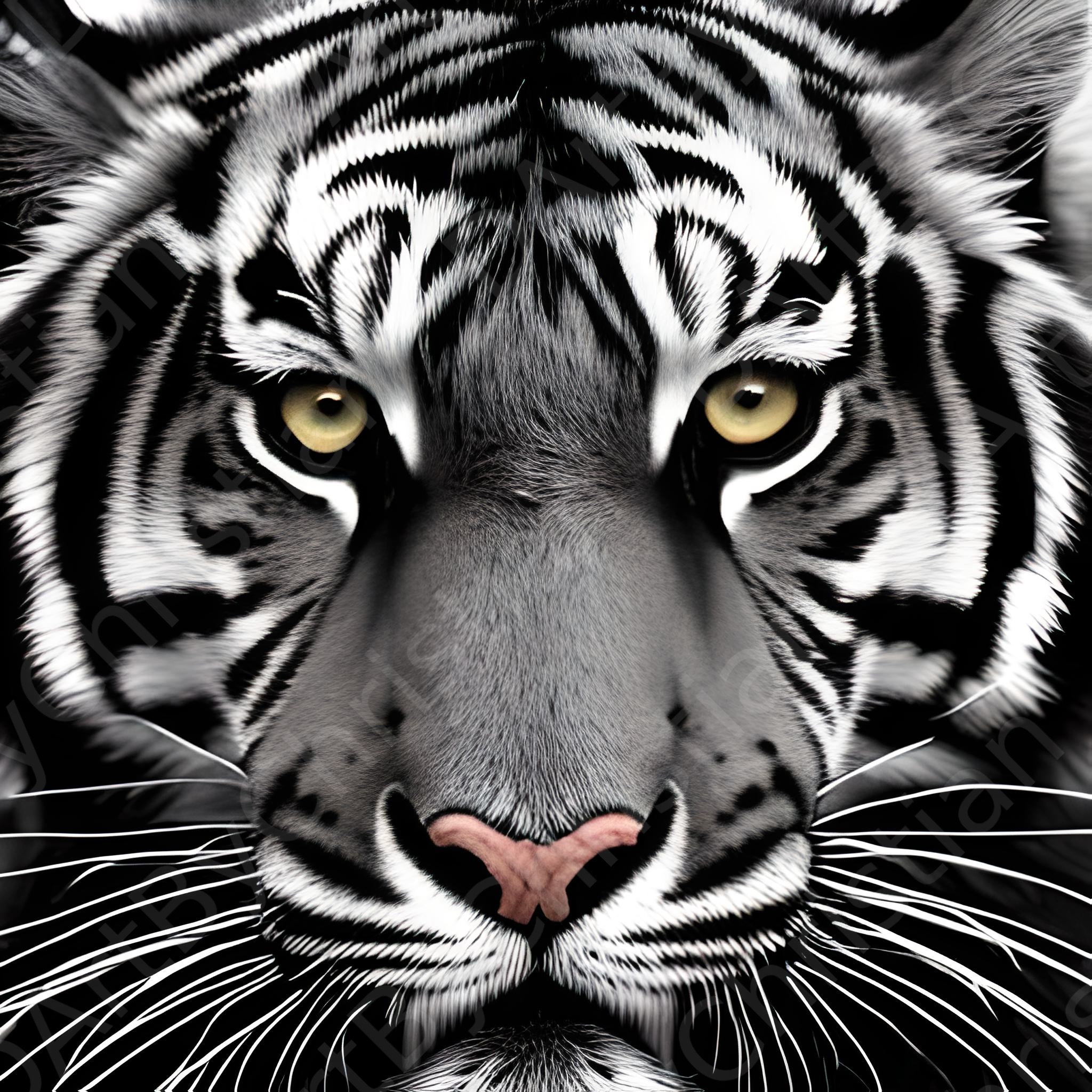 Zwart witte tijger - Etsy België, image size:2048x2048