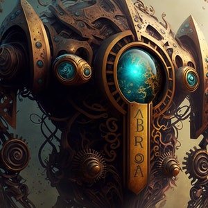 Robot android steampunk