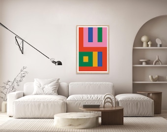 Shalom color1: Hebrew Peace Typography Art by Arik Weiss
