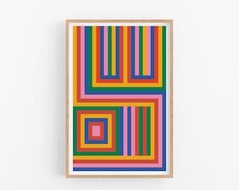 Shalom color2: Hebrew Peace Typography Art by Arik Weiss