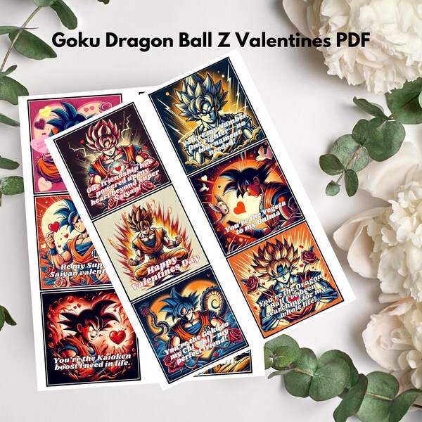 Dragon Ball Z Valentine Card - Etsy