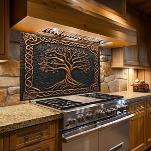 Tempered Glass Backsplash, Tree Glass Backsplash, Kitchen Backsplash ...