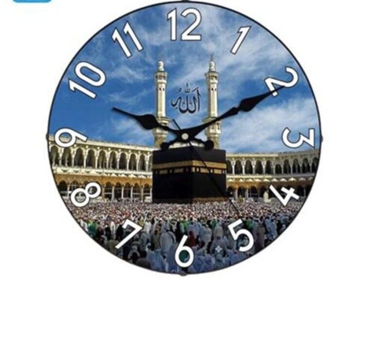 Kaaba Makkah Masjid Silent Wall Clockmasjid Decor Ornament Etsy