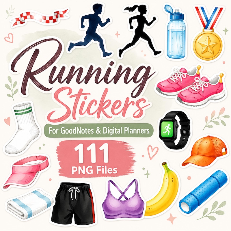 Run Sticker Design Running Stickers - Etsy
