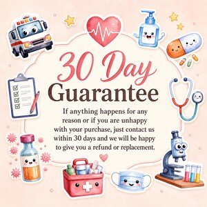 145 Healthcare Stickers Digital Download Bundle Medical Hospital Nurse Doctor Goodnotes Digital Planner PNG Precropped iPad Stickers image 2