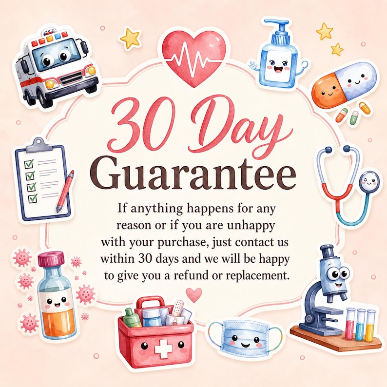 145 Healthcare Stickers Digital Download Bundle Medical Hospital Nurse Doctor Goodnotes Digital Planner PNG Precropped iPad Stickers image 2
