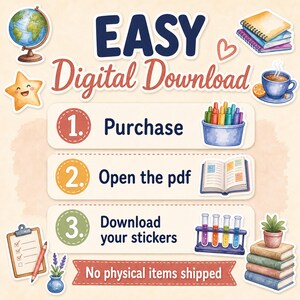 208 Teacher Stickers Digital, Teacher Digital Stickers, Classroom Stickers, Teacher Digital Planner Stickers, Goodnotes Stickers Educational image 9