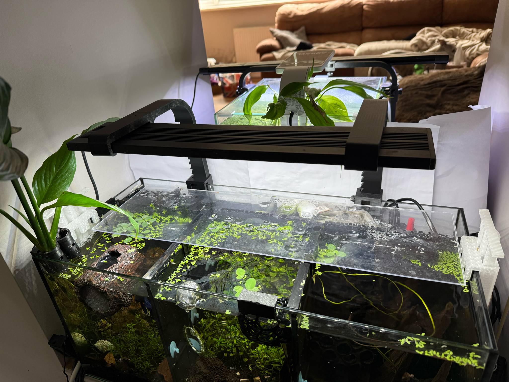 Adjustable Rimless Back-hanging Light Riser | Custom Fit | Aquascaping ...