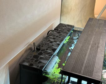 Fluval Flex 34L Aquarium Rear Tank Lid Upgrade | Voronoi Design | Open Top Conversion | Aquarium Safe PETG | MMS Design Concepts