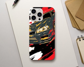 R34 Skyline GTR Japanese Illustration iPhone Case | JDM Cover | iPhone/ Samsung Case 7-15 Pro Max