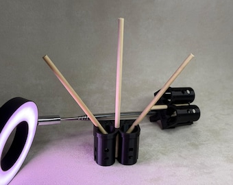 Aquaponics Aquarium Plant Holder with Dual 20mm Slots, Multi Angle Dowel Growth Support & Grow Light Mount – Emergent Plant Hanger | MMS