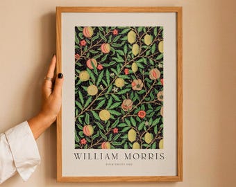 William Morris Four Fruits Print, Art Nouveau Botanical Poster, Vintage Gallery Wall Art