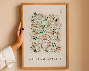 William Morris Jasmine Print – Vintage Botanical Wall Art, Cottagecore Floral Poster, English Garden Decor