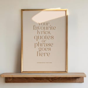 Personalisiertes Zitat Wand Kunst Druck | Benutzerdefinierte Text oder Phrase Typografie Poster