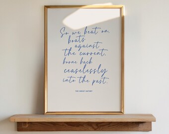 The Gatsby Quote Print – Minimalist Literary Wall Art (Digital Download)
