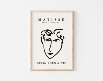 Henri Matisse Exhibition Poster: Vintage Abstract Art Print